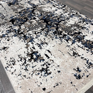 Турецкий ковер 40640A_LACIVERT / COKME BEYAZ