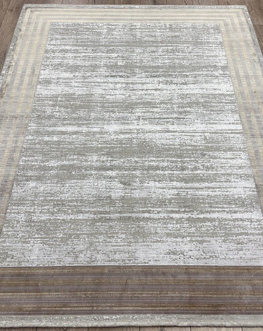 Ковер турецкий DZ19E MOOD (Акрил, Эвкалиптовый шелк, бежевый, серый)