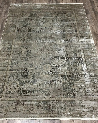 Ковер турецкий B217G2 MONZA (Акрил, Эвкалиптовый шелк, бежевый, серый)