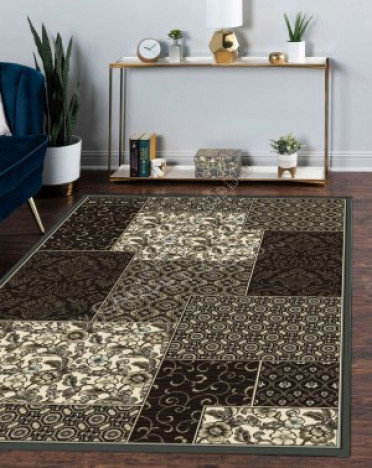 Ковер бельгийский 38236-7525-70 Genova (Вискоза, черный, коричневый)