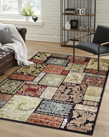 Ковер бельгийский 38257-7272-70 Genova (Вискоза, коричневый, разноцветный)