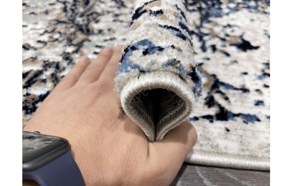 Турецкий ковер 40640A_LACIVERT / COKME BEYAZ