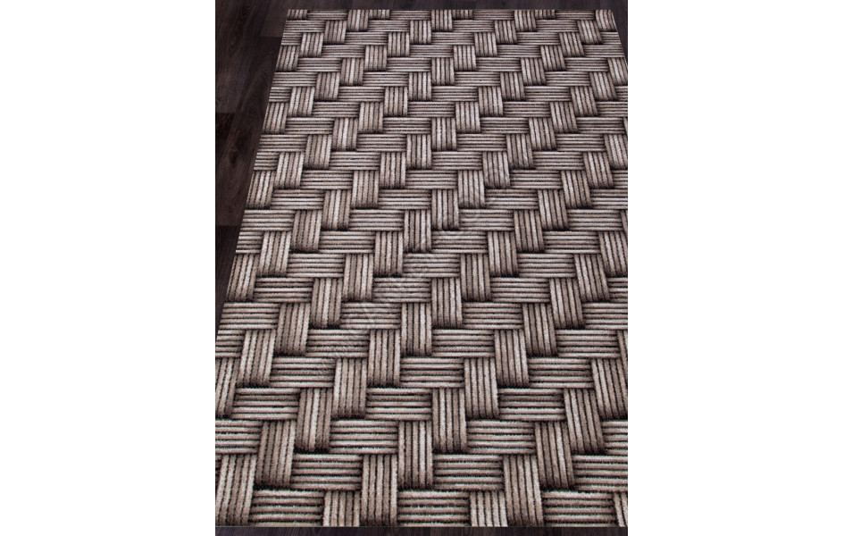 Ковер D722 - BEIGE-BROWN 2 - Прямоугольник - коллекция SIERRA