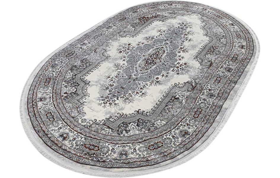 Турецкий ковер Regnum 37662B OVAL BLUE / L.GREY