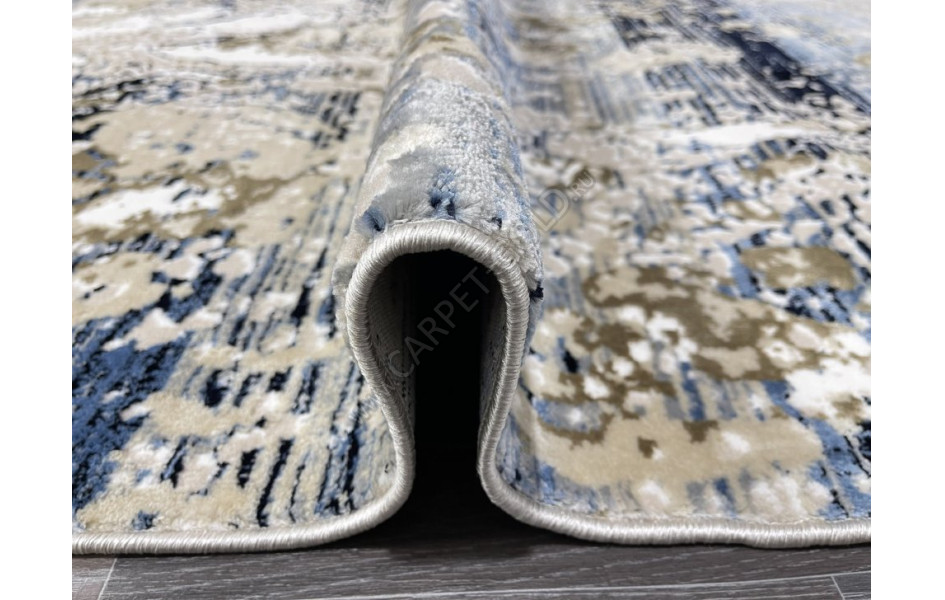 Турецкий ковер 40697C_MAVI/ COKME BEYAZ ОВАЛ