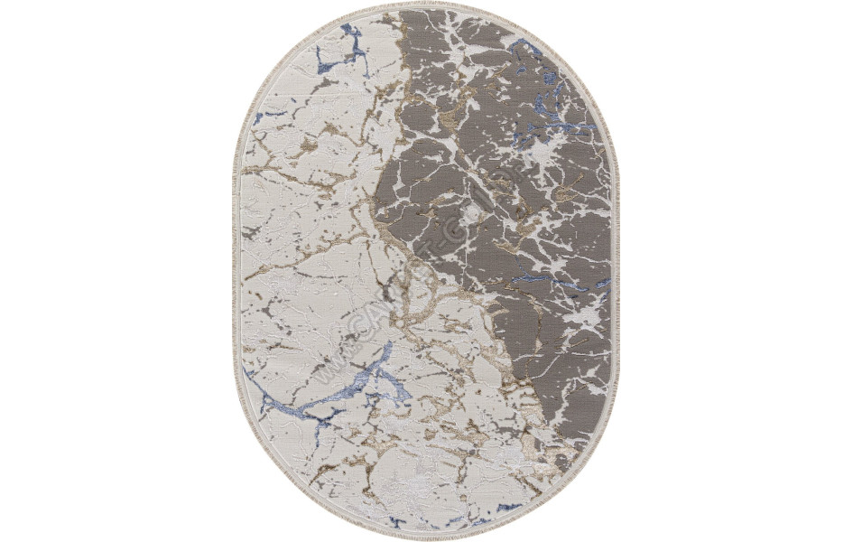 Ковер 27231A - GRY / BLUE - Овал - коллекция MOSSO